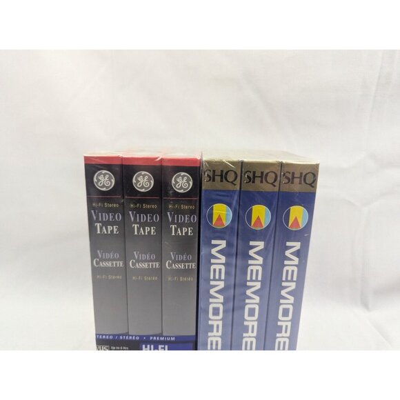 VHS Blank Lot Video Cassette Tape Memorex GE SHQ 120 6 VHS - Picture 3 of 6